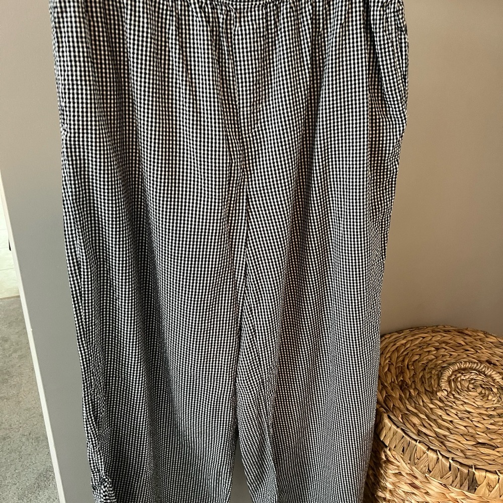 Aerie Black and White Gingham Women’s Lounge PJ Pants - Picture 1 of 5